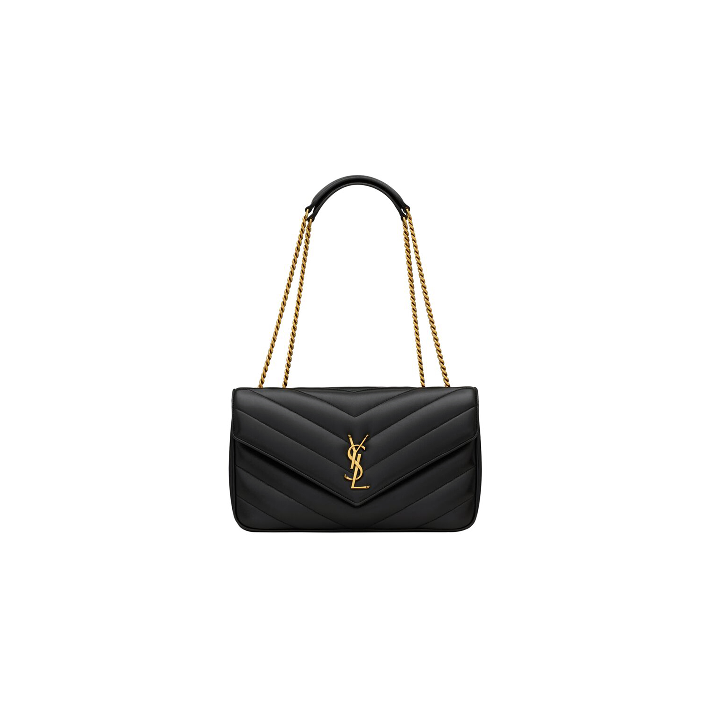 YSL LOULOU MEDIUM IN MATELASSÉ LAMBSKIN 801439AAEAX1000 (29*17*8cm)